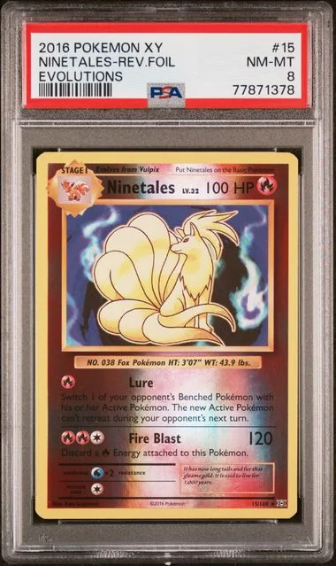 2016 Pokemon Xy Evolutions Ninetales-Reverse #15 card image