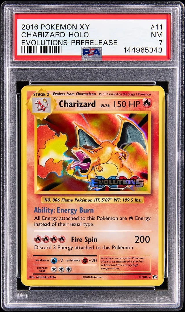 2016 Pokemon XY Evolutions Prerelease Holo Charizard #11 card image