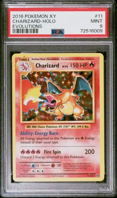 2016 Pokemon XY Evolutions Rare Holofoil Charizard #11 card image