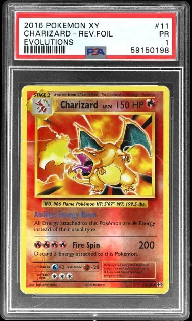 2016 Pokemon XY Evolutions Reverse Foil Charizard #11 card image
