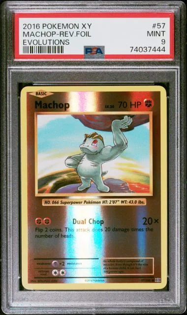 2016 Pokemon XY Evolutions Reverse Foil Machop #57 card image