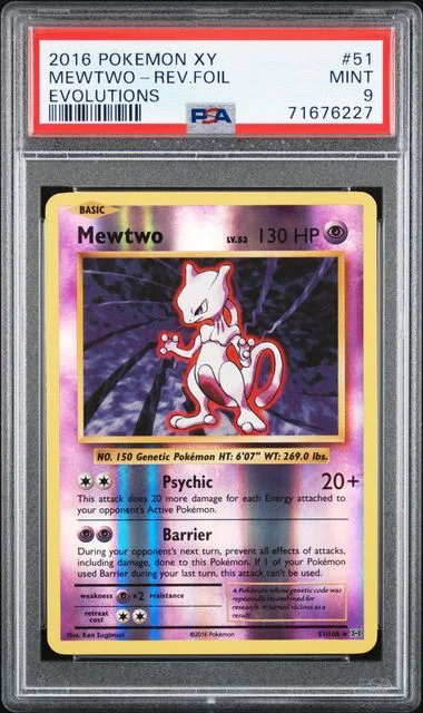 2016 Pokemon XY Evolutions Reverse Foil Mewtwo #51 card image
