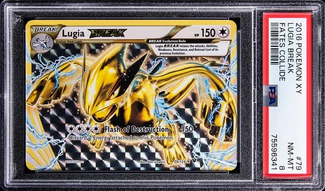 2016 Pokemon XY Fates Collide Full Art Rare BREAK Holofoil Lugia BREAK #79 card image