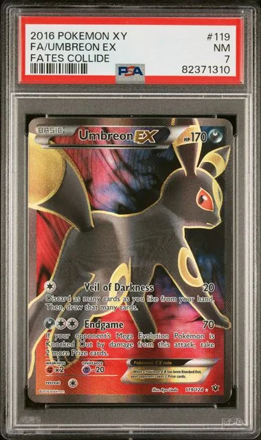 2016 Pokemon Xy Fates Collide Full Art/Umbreon Ex #119 card image