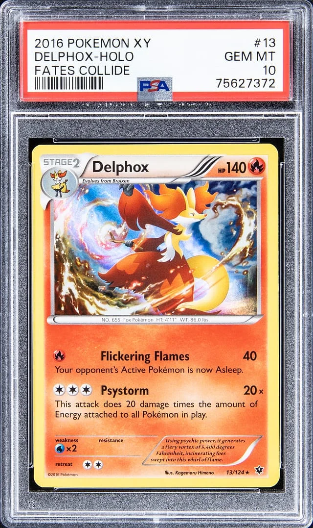 2016 Pokemon XY Fates Collide - Holofoil Delphox #13 card image