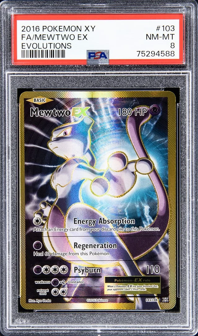 2016 Pokemon XY Full Art Evolutions Mewtwo EX #103 card image