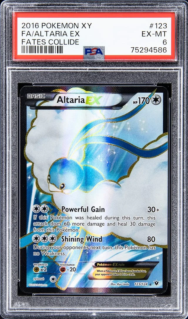 2016 Pokemon XY Full Art Fates Collide Altaria EX #123 card image