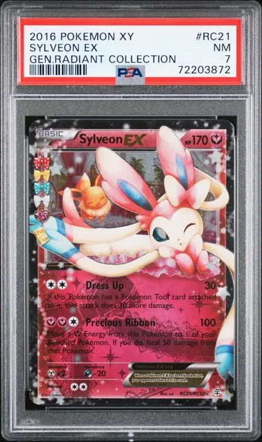 2016 Pokemon XY Generations Radiant Collection Sylveon EX #RC21 card image