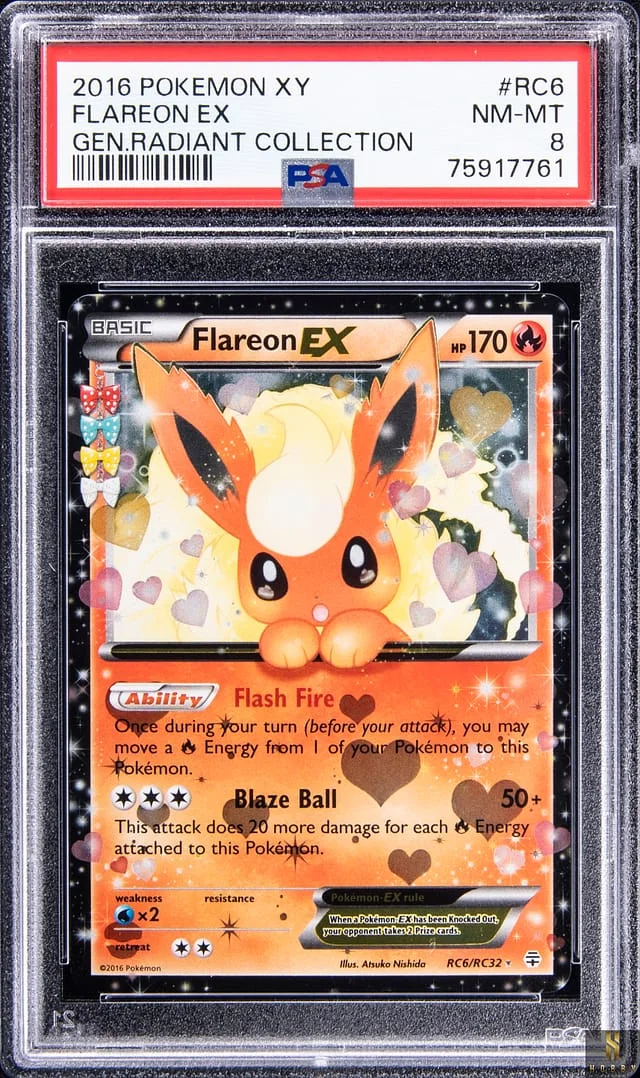 2016 Pokemon XY Generations Radiant Rare Holofoil Flareon EX #RC6 card image