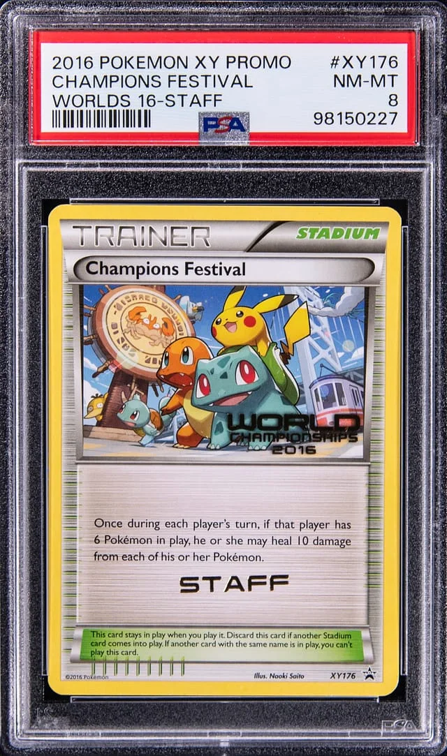 2016 Pokemon XY Promo Worlds 16 Staff Champions Festival #XY176 card image