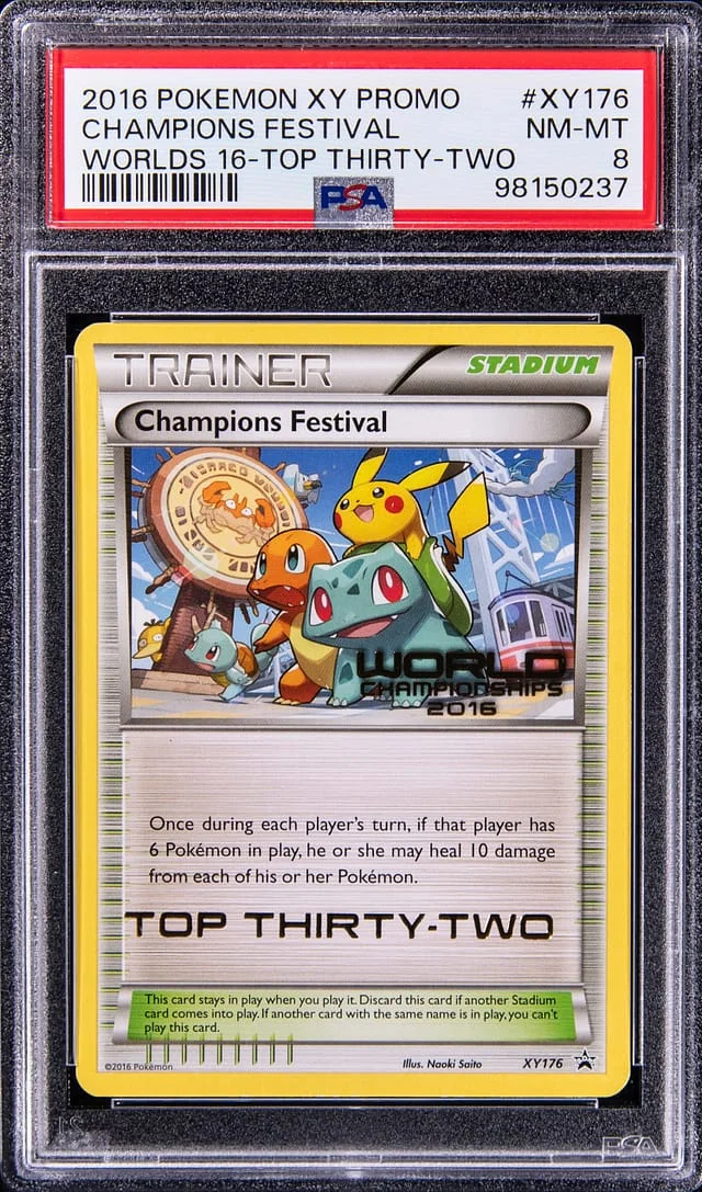 2016 Pokemon XY Promo Worlds 16 Top Thirty-Two Champions Festival #XY176 card image
