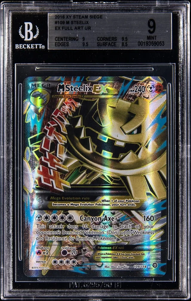 2016 Pokemon XY Steam Siege Full Art M Steelix EX #109 card image