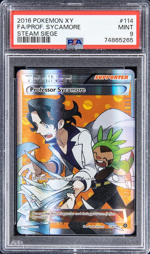 2016 Pokemon XY Steam Siege Full Art Professor Sycamore #114 card image