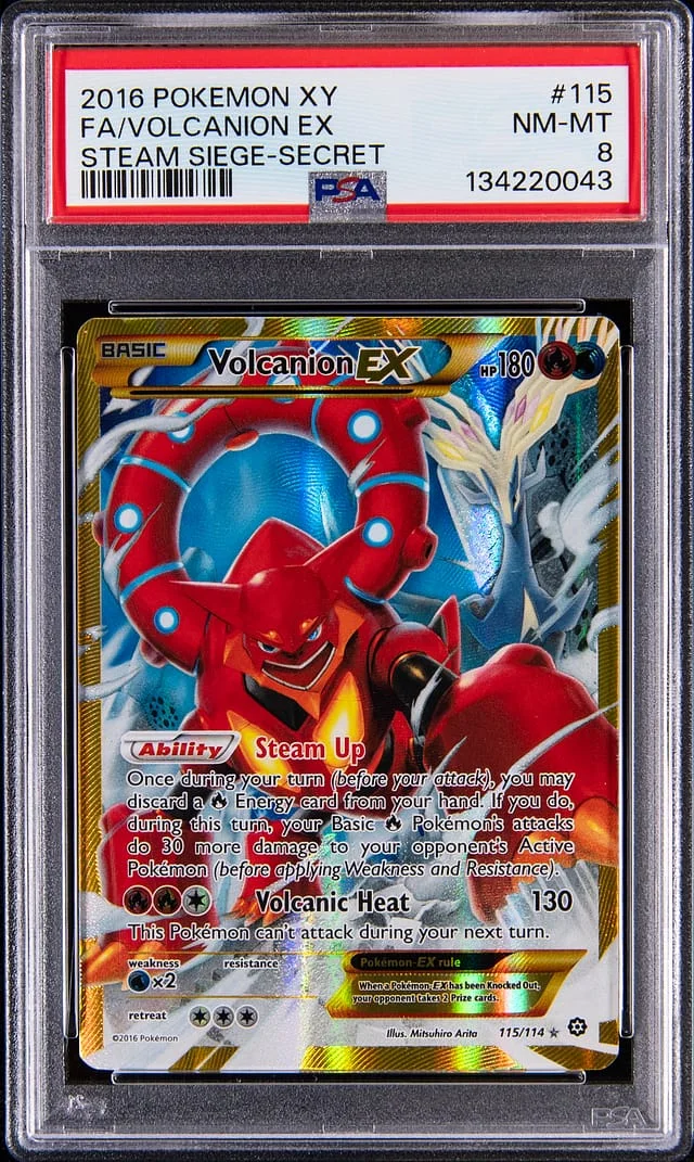 2016 Pokemon XY Steam Siege Secret Full Art Volcanion EX #115 card image