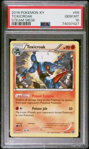 2016 Pokemon XY Steam Siege Toxicroak #59 card image