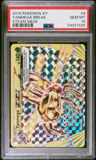 2016 Pokemon XY Steam Siege Yanmega Break #8 card image