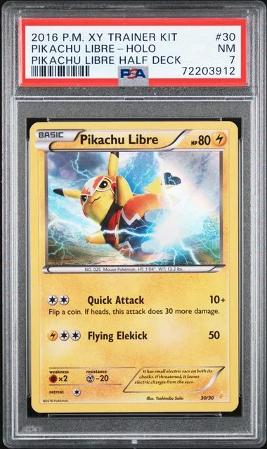 2016 Pokemon Xy Trainer Kit Pikachu Libre Half Deck Pikachu Libre-Holo #30 card image