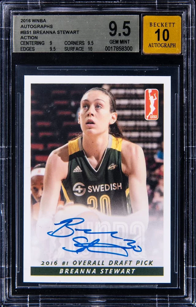 2016 Rittenhouse WNBA Autographs Action Breanna Stewart #BS1 card image