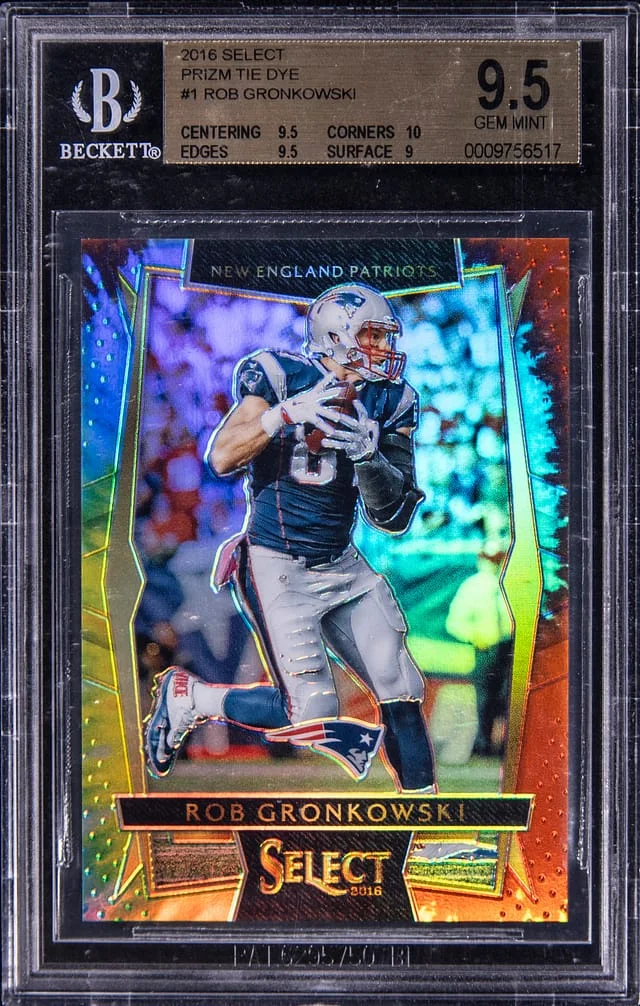2016 Select Rob Gronkowski Prizm Tie Dye #1 card image