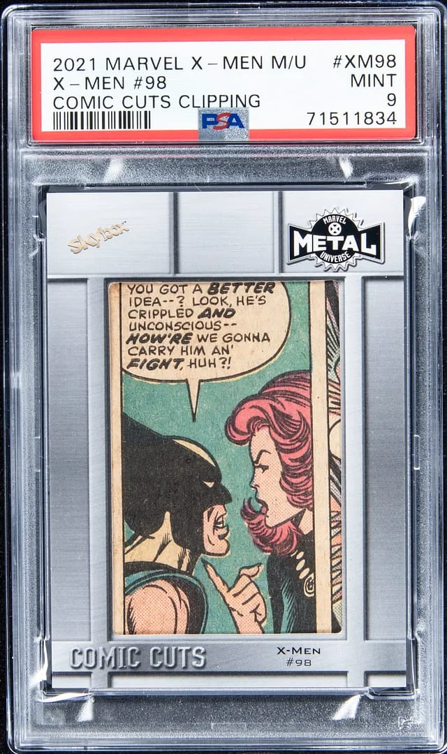 2016 SkyBox X-Men #98 Marvel X-Men Metal Universe Comic Cuts Clipping #XM98 card image