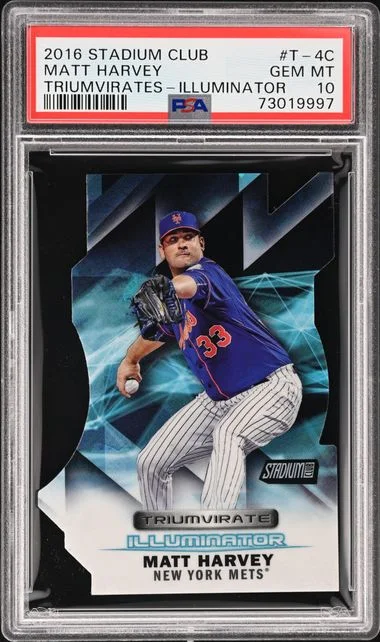 2016 Stadium Club Matt Harvey Triumvirates Illuminator #T-4C card image