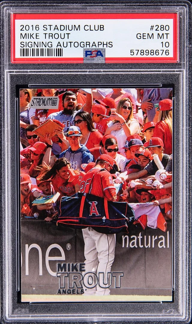 2016 Stadium Club Mike Trout Signing Autographs #280 card image
