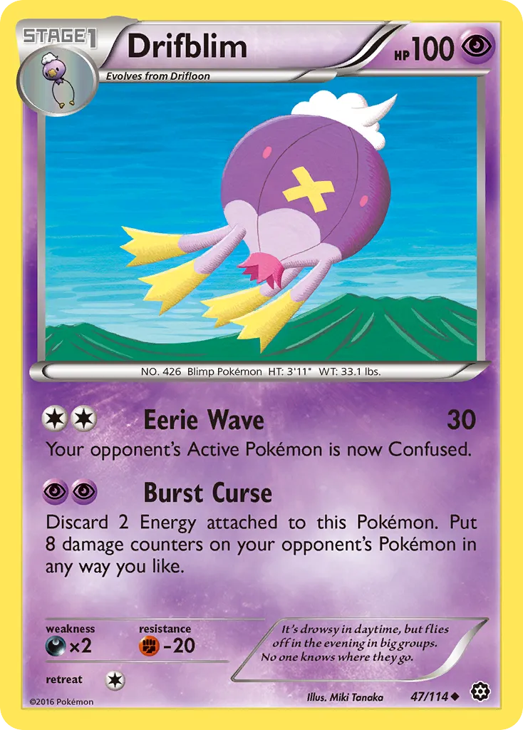 2016 Steam Siege Drifblim #047/114 Uncommon card image