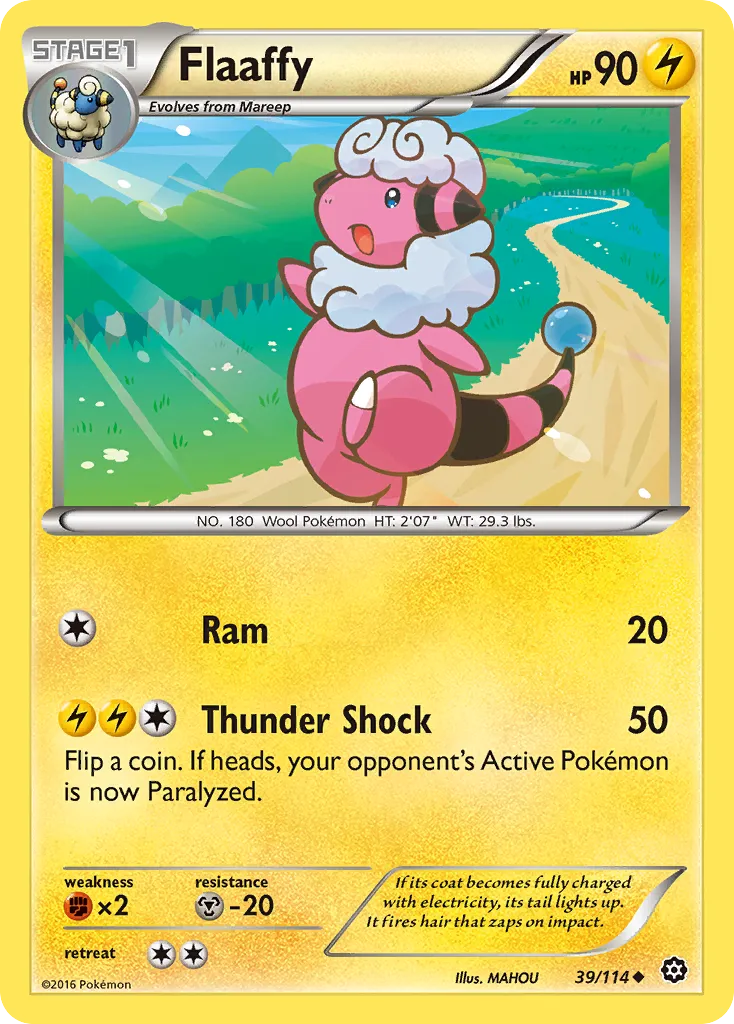2016 Steam Siege Flaaffy #039/114 Uncommon card image