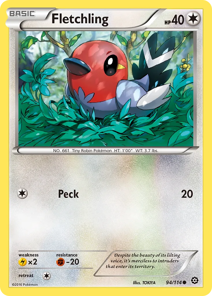 2016 Steam Siege Fletchling Common #094/114 Common card image