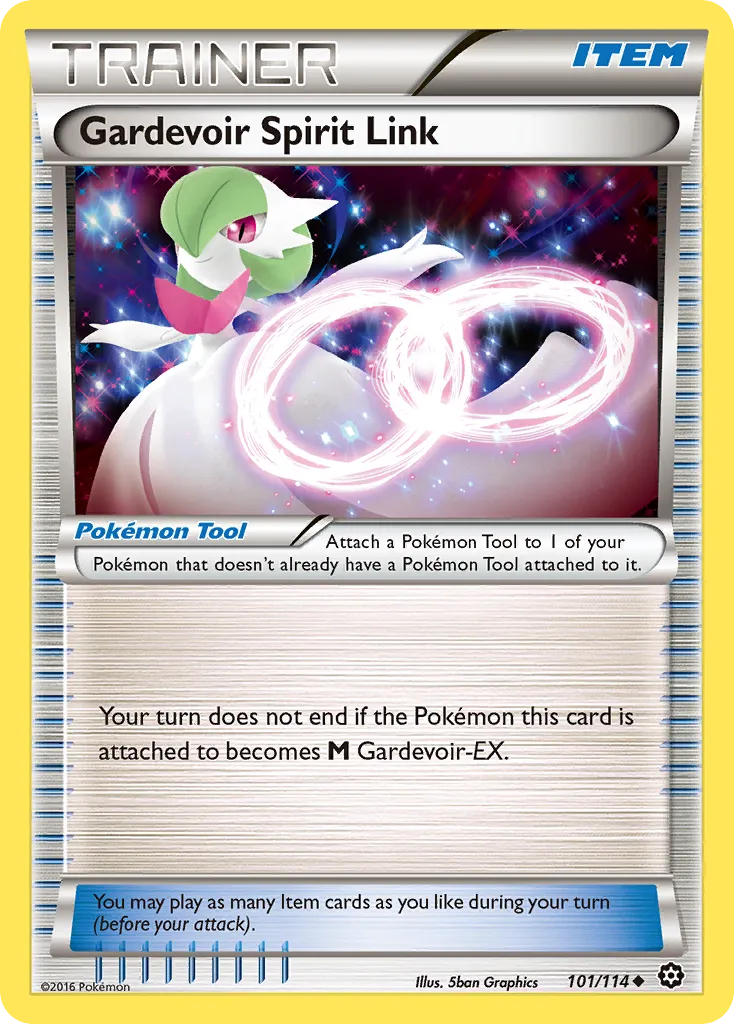 2016 Steam Siege Gardevoir Spirit Link Uncommon #101/114 Uncommon card image