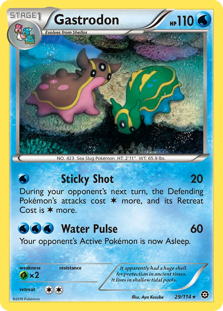 2016 Steam Siege Gastrodon #029/114 Rare card image
