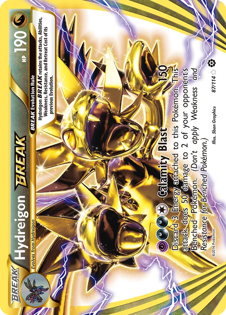 2016 Steam Siege Hydreigon BREAK Rare BREAK #087/114 Rare BREAK card image