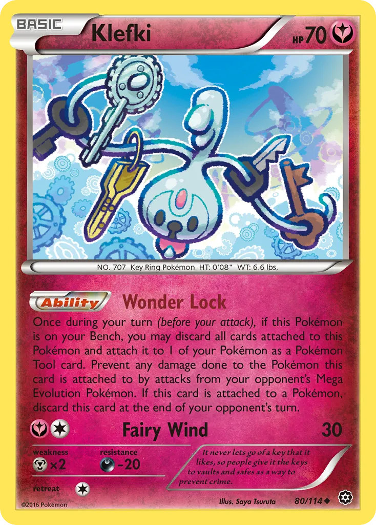 2016 Steam Siege Klefki Uncommon #080/114 Uncommon card image