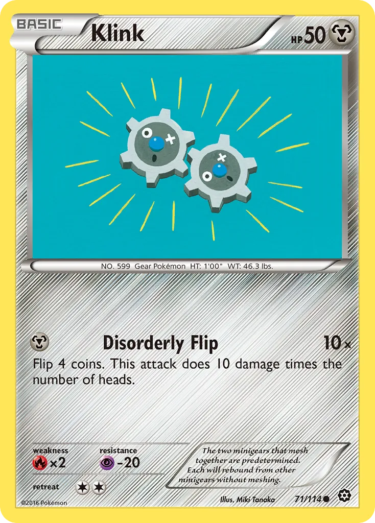 2016 Steam Siege Klink Common #071/114 Common card image