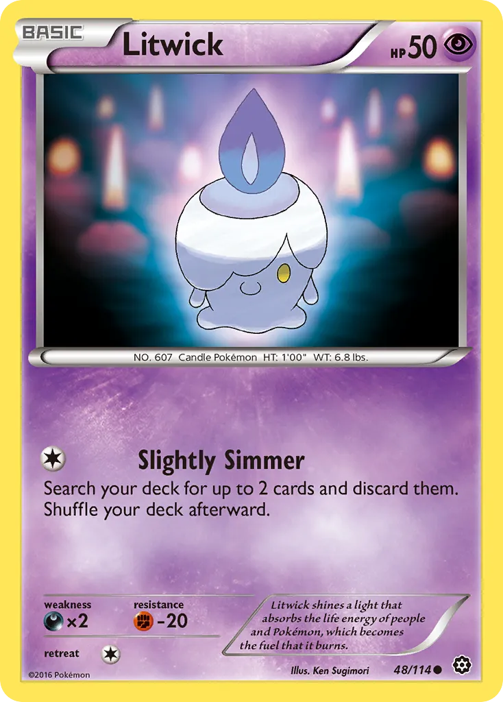 2016 Steam Siege Litwick Common #048/114 Common card image