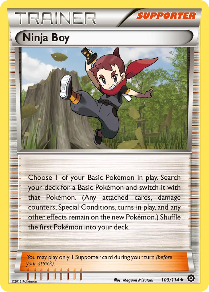 2016 Steam Siege Ninja Boy Uncommon #103/114 Uncommon card image