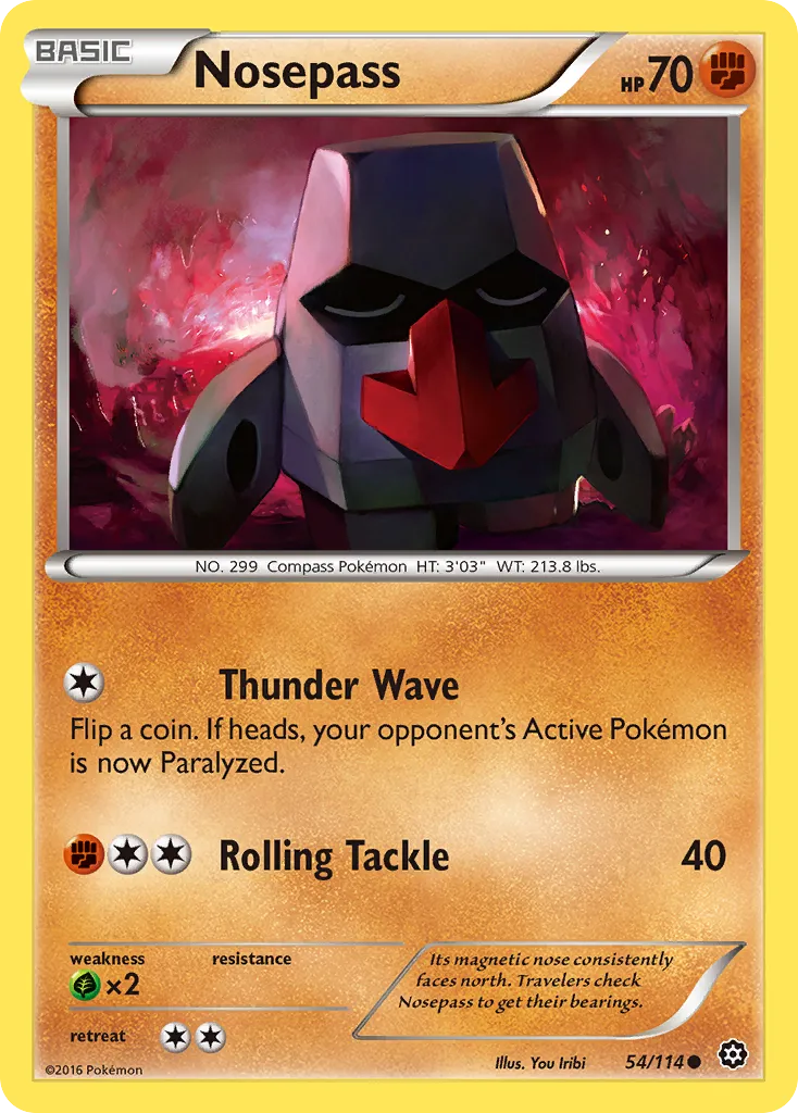 2016 Steam Siege Nosepass Common #054/114 Common card image