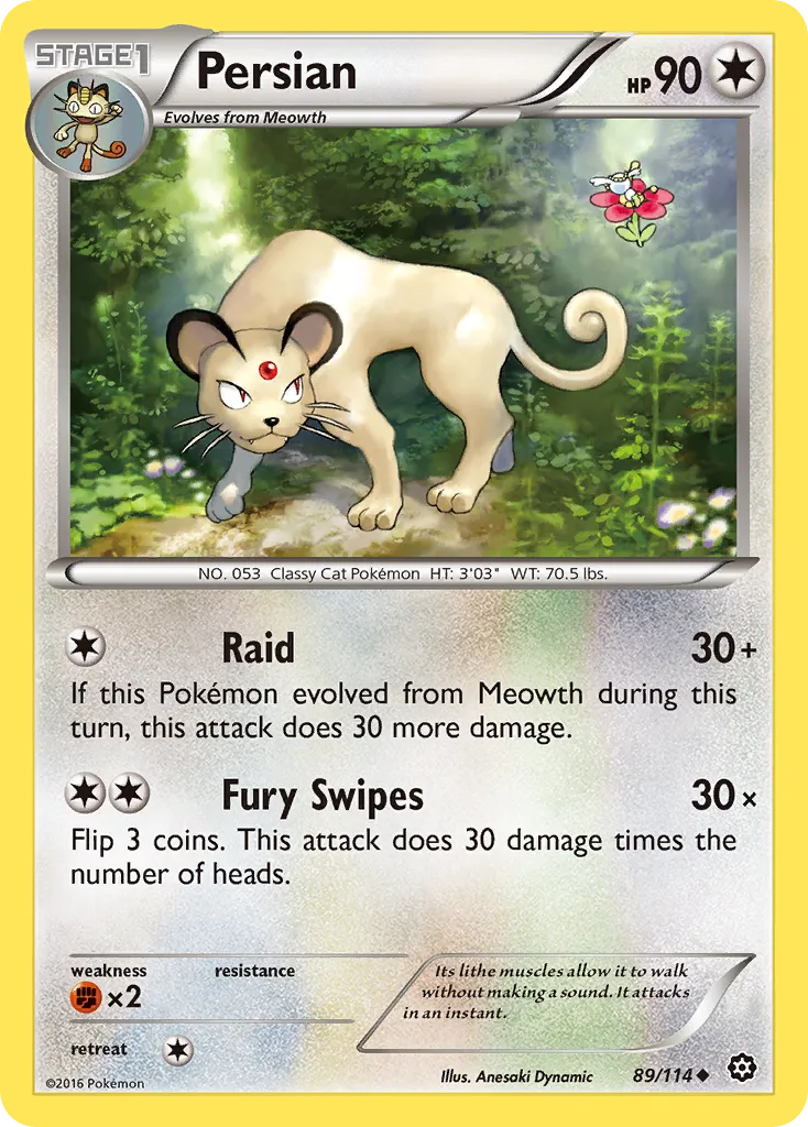 2016 Steam Siege Persian Uncommon #089/114 Uncommon card image