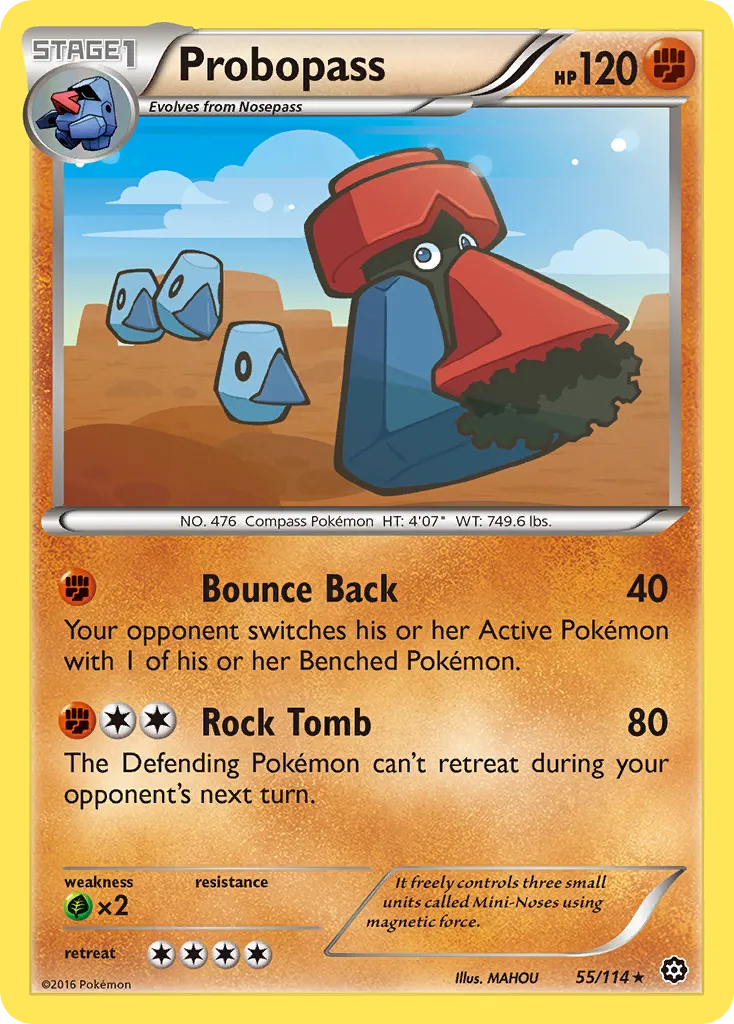 2016 Steam Siege Probopass #055/114 Rare card image