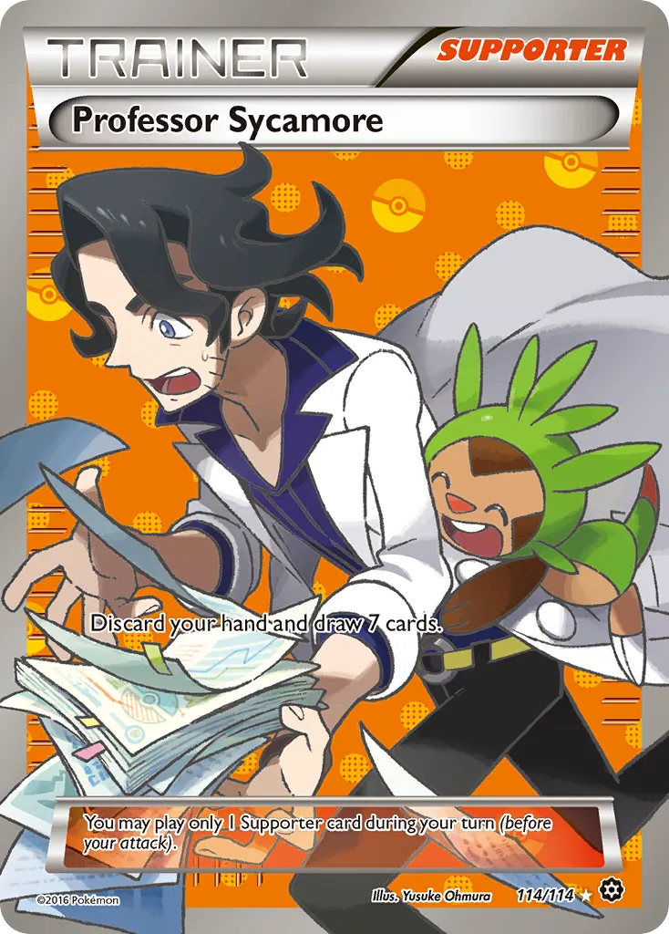 2016 Steam Siege Professor Sycamore Rare Ultra #114/114 Rare Ultra card image