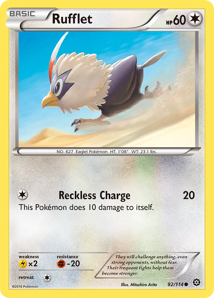 2016 Steam Siege Rufflet Common #092/114 Common card image