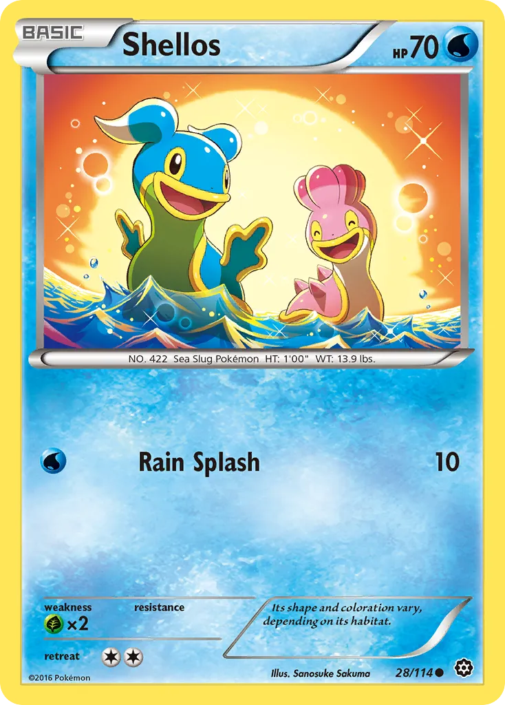 2016 Steam Siege Shellos Common #028/114 Common card image