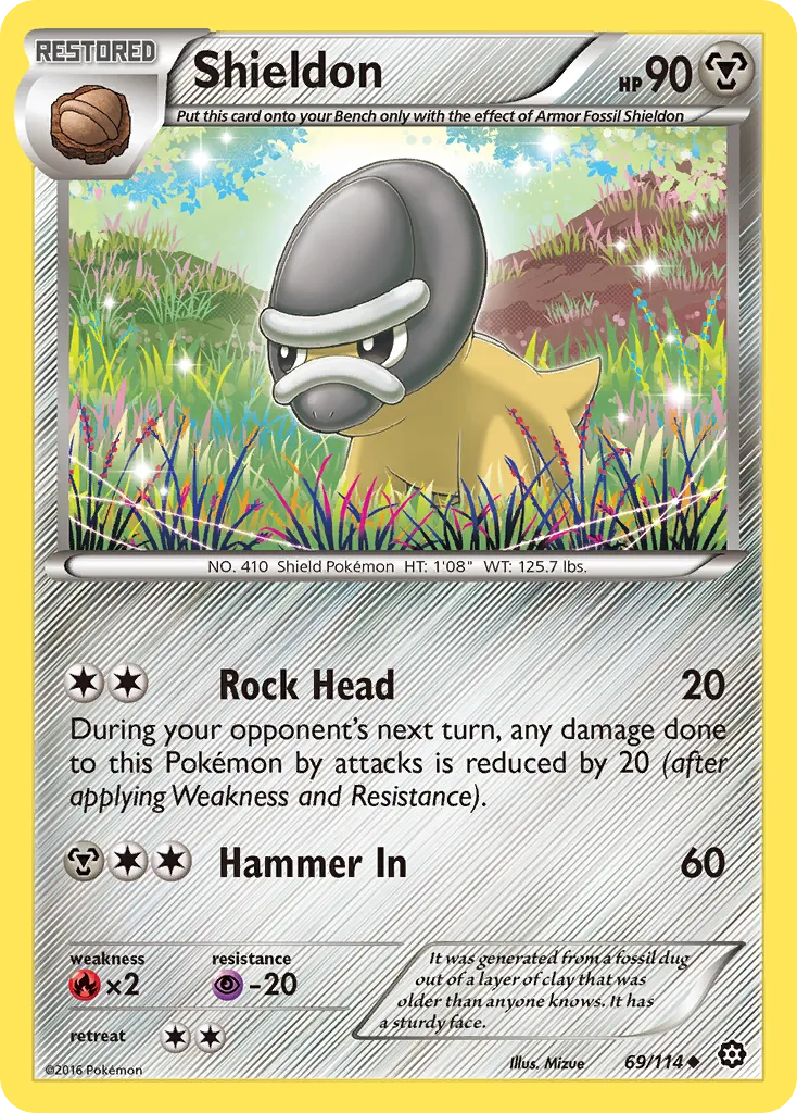 2016 Steam Siege Shieldon Uncommon #069/114 Uncommon card image