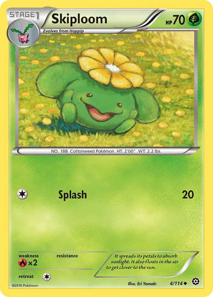 2016 Steam Siege Skiploom Uncommon #004/114 Uncommon card image
