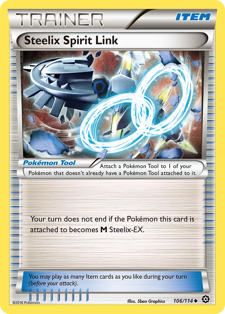 2016 Steam Siege Steelix Spirit Link #106/114 Uncommon card image