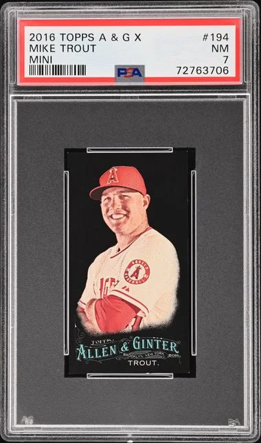 2016 Topps Allen & Ginter Mike Trout X Mini #194 card image