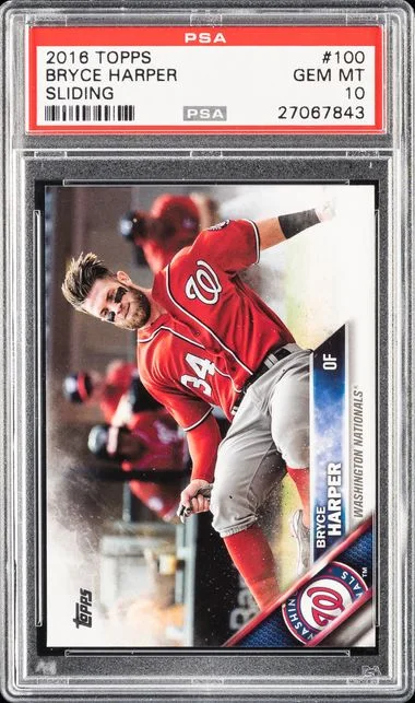 2016 Topps Bryce Harper Sliding #100 card image