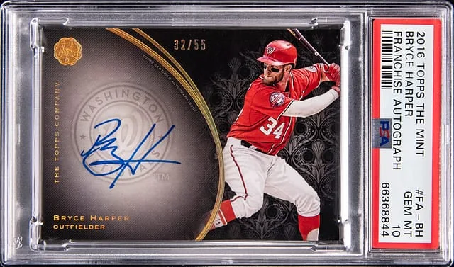 2016 Topps Bryce Harper The Mint Franchise Autograph #FA-BH card image