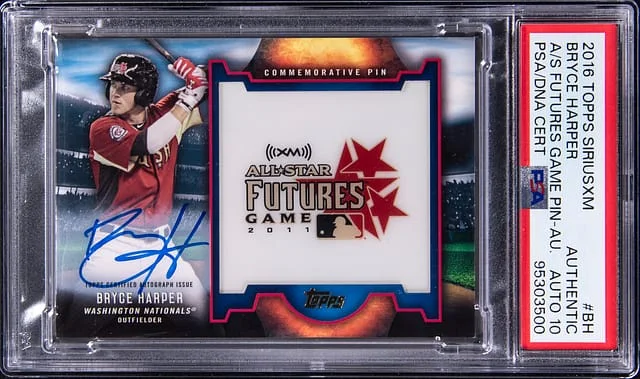 2016 Topps Bryce Harper SiriusXM All-Star Futures Game Pin Autograph #FGPA-BH card image