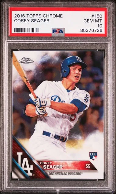2016 Topps Chrome Corey Seager Refractor #150 card image